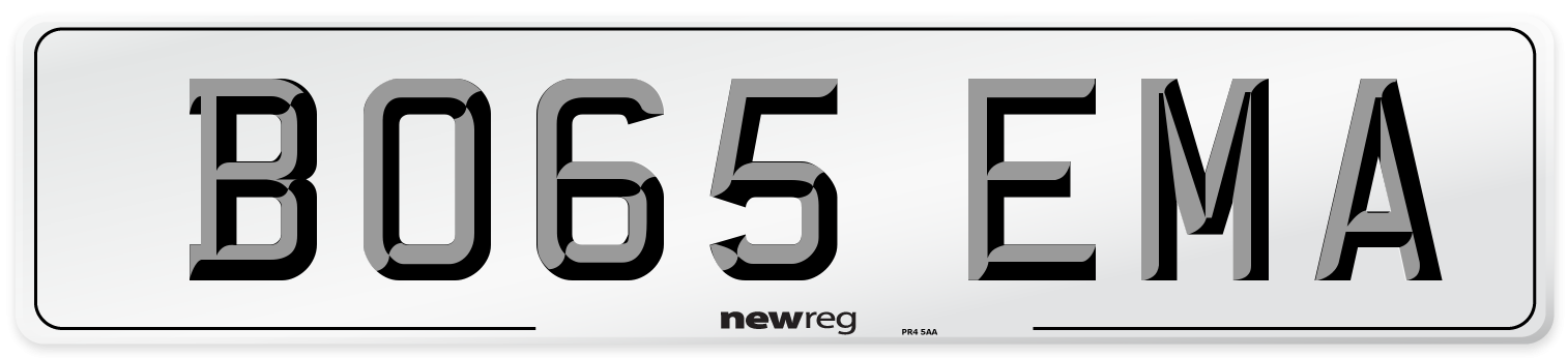 BO65 EMA Number Plate from New Reg